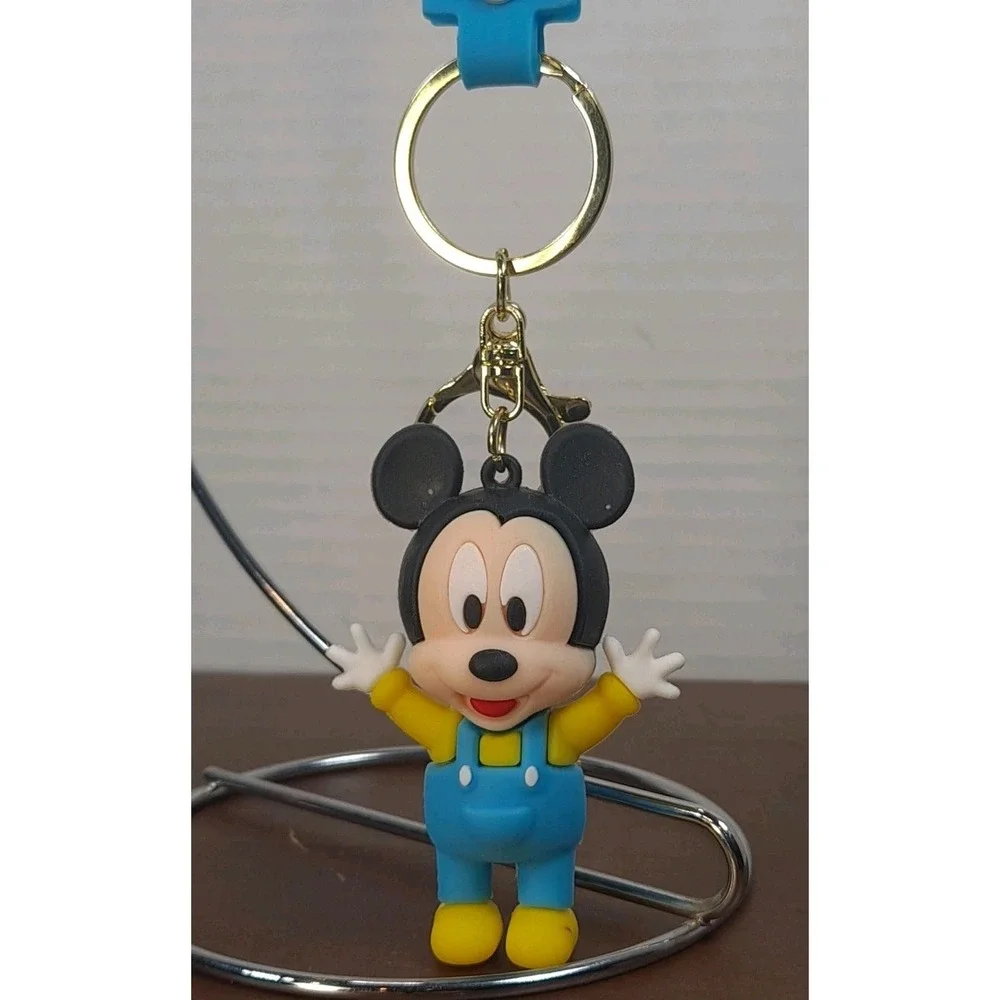 New Disney‎ Mickey Mouse Blue Overalls Keychain Figure Backpack Clip Pendant